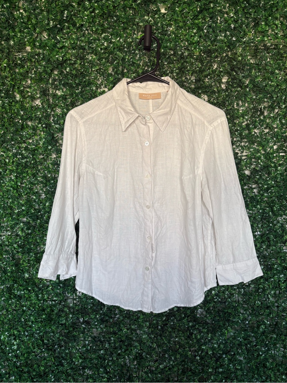 Kate Hill Cream Button-Down Shirt